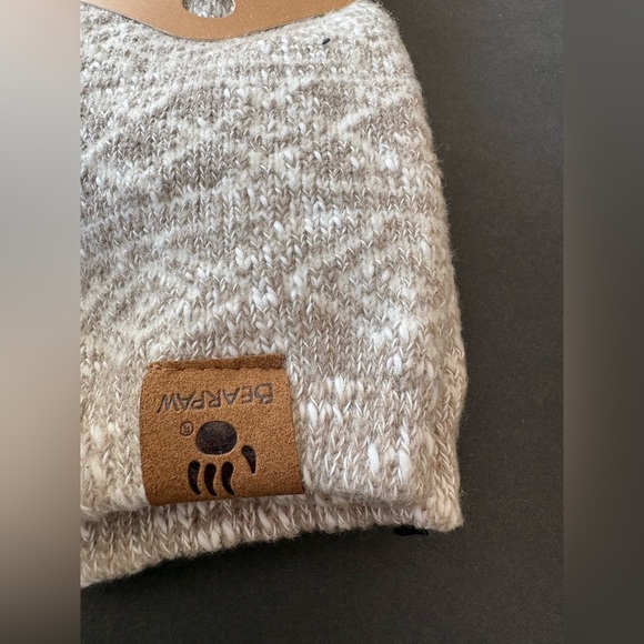 BearPaw Maroon and Beige fair isle cozy Knit Socks - Picture 4 of 5